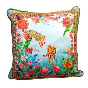 4PCS Jungle Leopard Print Pink Velvet Cushion Cover Chic Decorative Pillow Cases